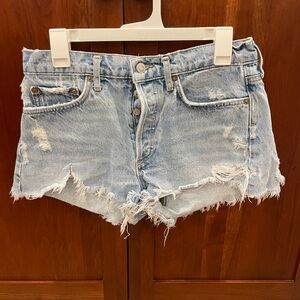 AGOLDE Parker button fly denim jean shorts size 27